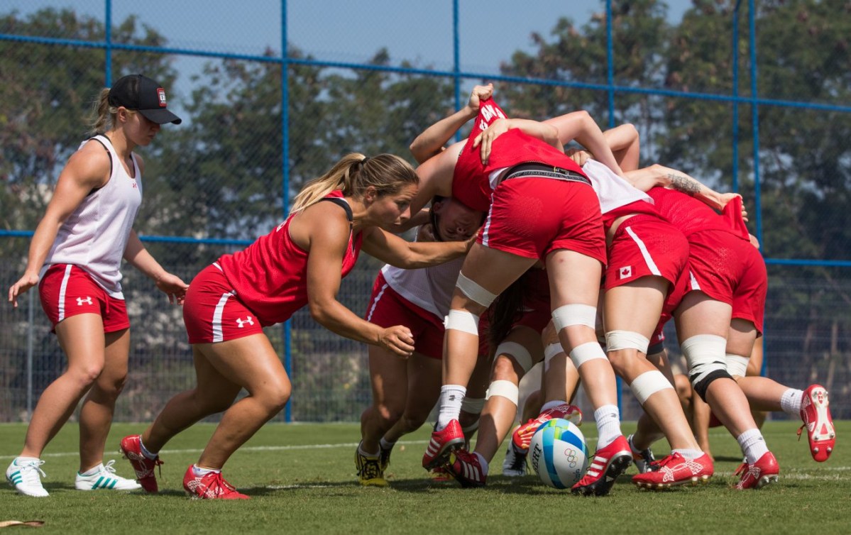 Women's Rugby Sevens Training on Rio practice pitch Team Canada Official Olympic Team site