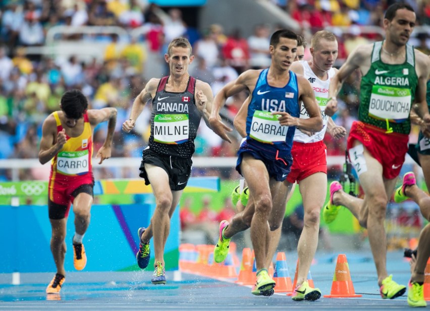 Rio 2016: Taylor Milne Canada's Taylor Milne competes in the 3000m Steeplechase heats at the Olympic games in Rio de Janeiro, Brazil, Monday August 15, 2016. COC Photo/Mark Blinch