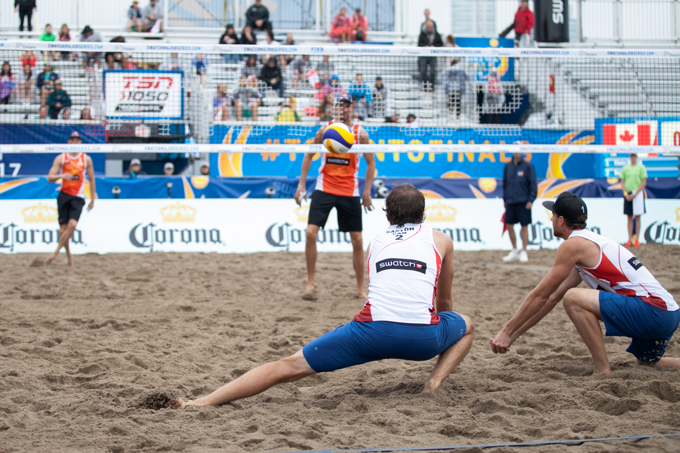 Saxton and Schalk during the FIVB World Tour Finals