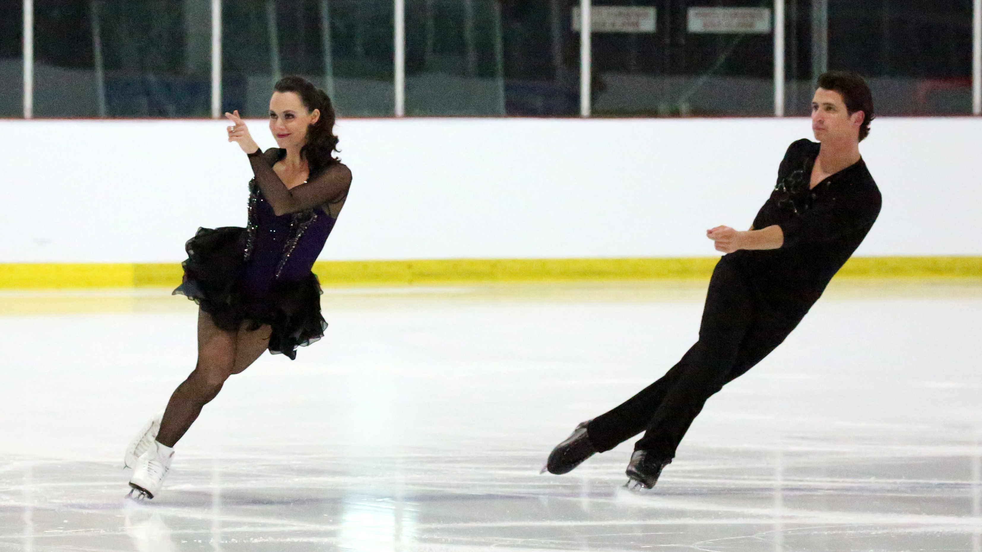 Tessa Virtue and Scott Moir perform to a medley by Prince in the short dance at the Autumn Classic