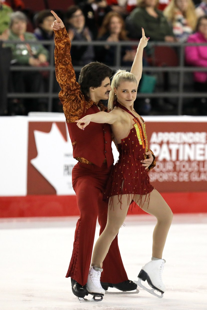 Piper Gilles and Paul Poirier in the short dance at the Canadian Tire National Skating Championships, January, 20, 2017 PHOTO: Greg Kolz