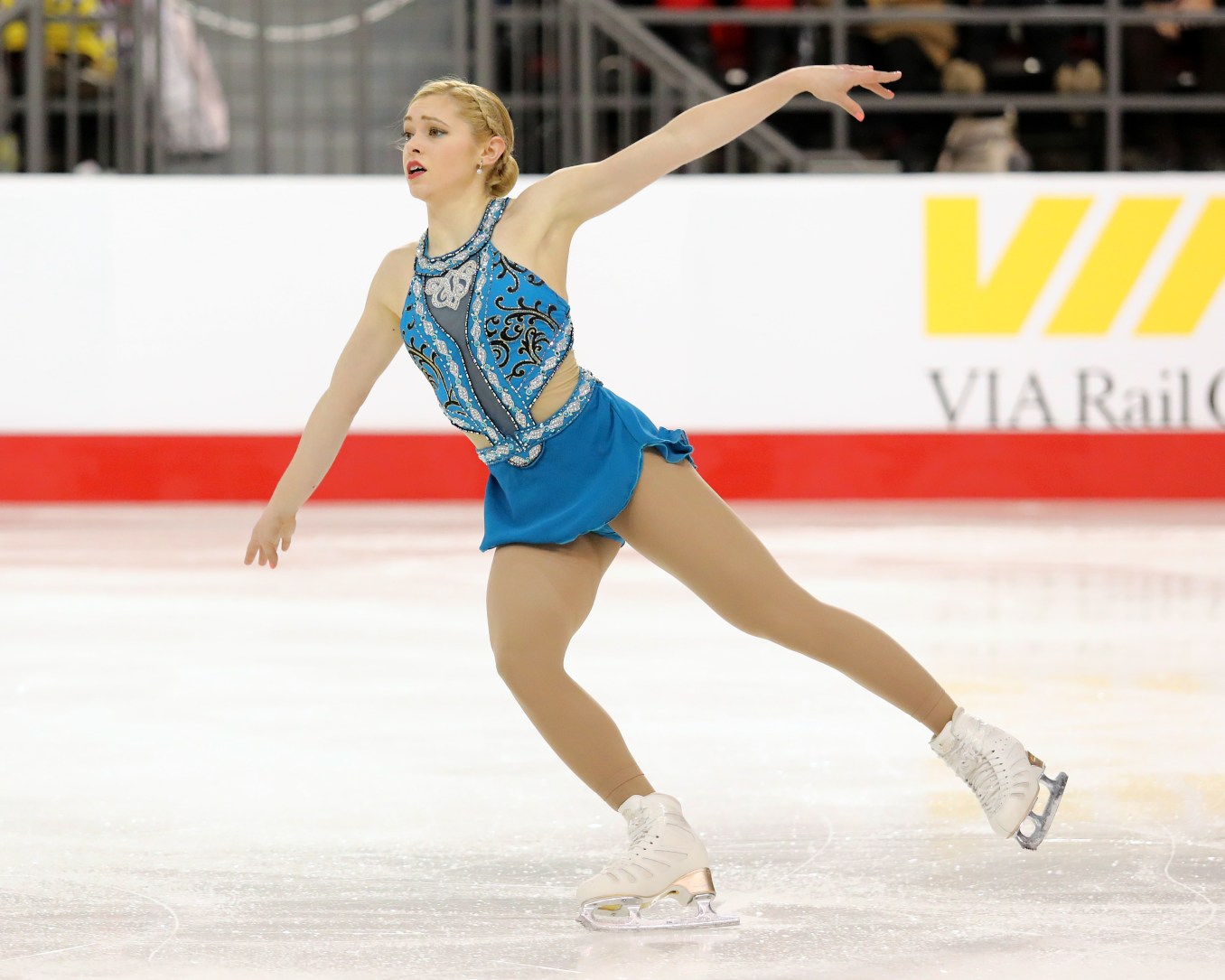 Alaine Chartrand in the free skate at the Canadian Tire National Skating Championships, January, 21, 2017 PHOTO: Greg Kolz