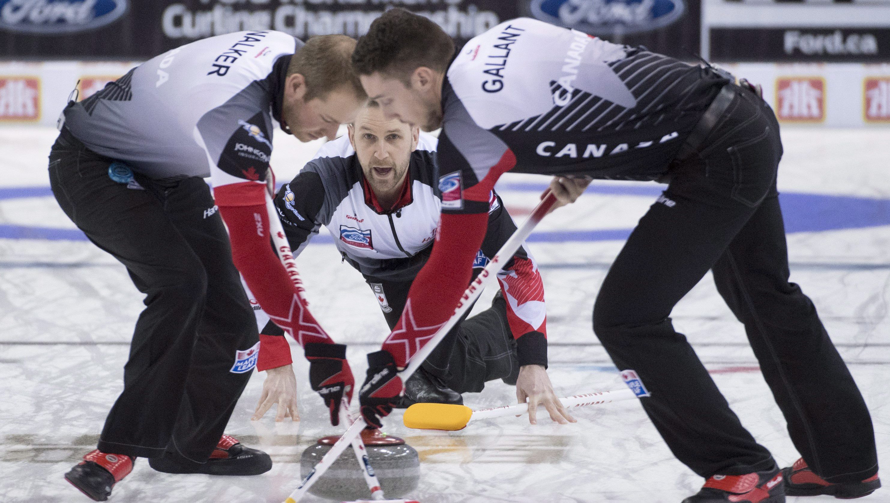 Still undefeated, Team Gushue into final at men's curling worlds Team
