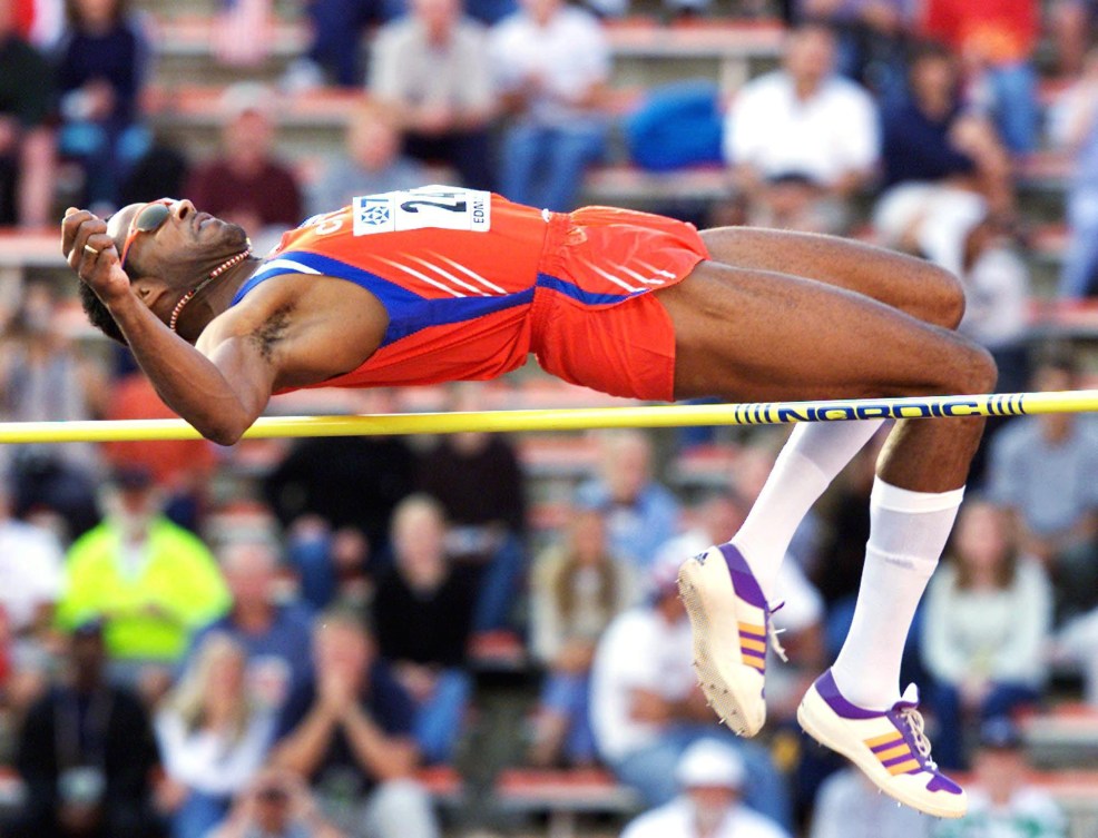 Cuba's Javier Sotomayor competes in high jump