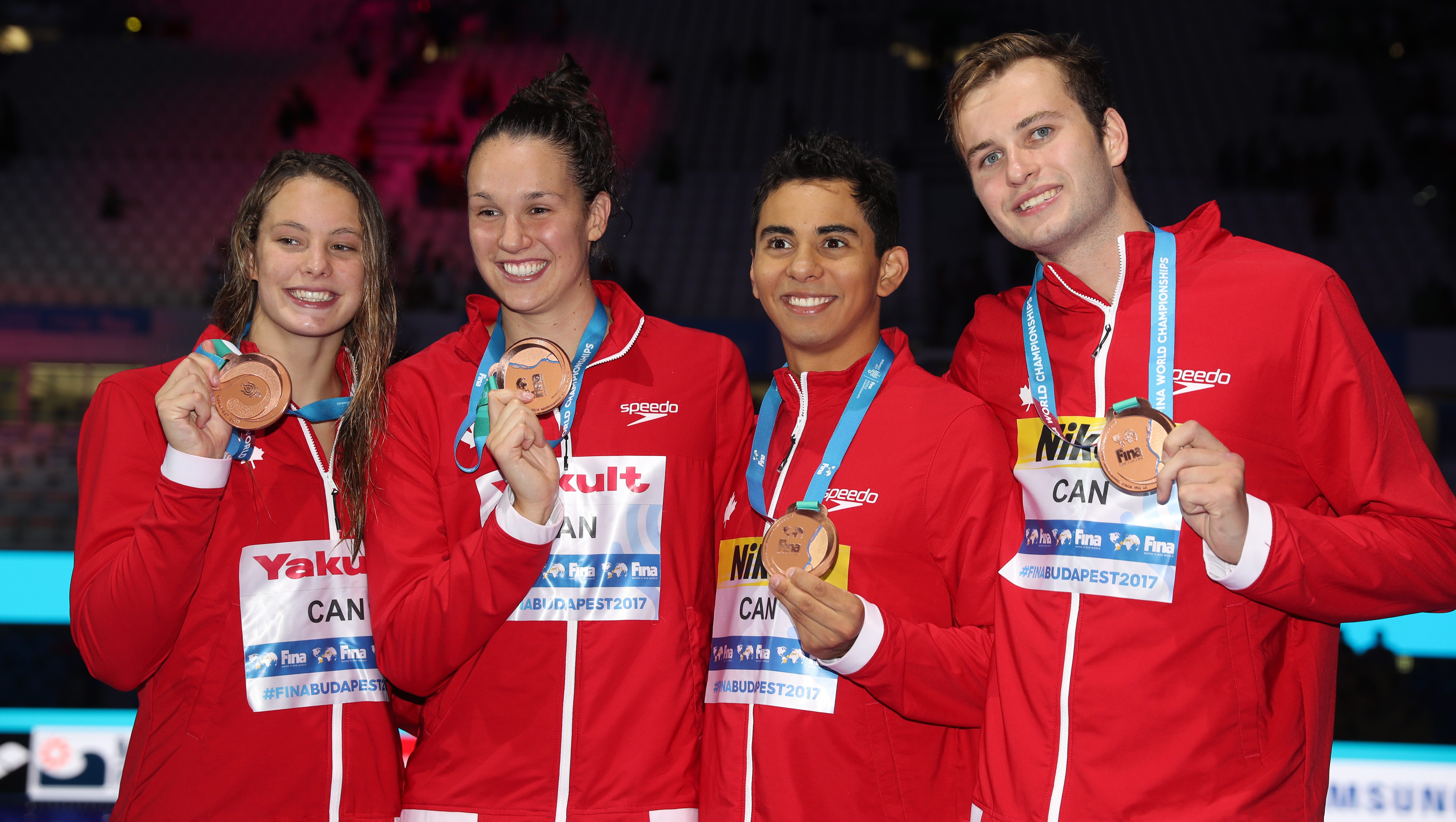 Canada wins world championship bronze in mixed 4x100m freestyle relay Team Canada Official