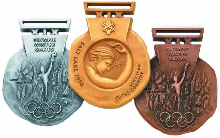 The medals of Salt Lake City 2002 (Photo: Pinterest)