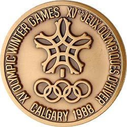 The front of the Calgary 1988 medal (Photo: opmedals.com)