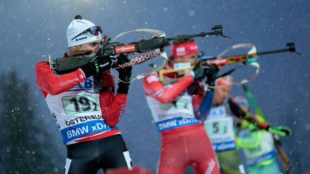 Team Canada - Nathan Smith during single mixed relay at the Biathlon World Cup