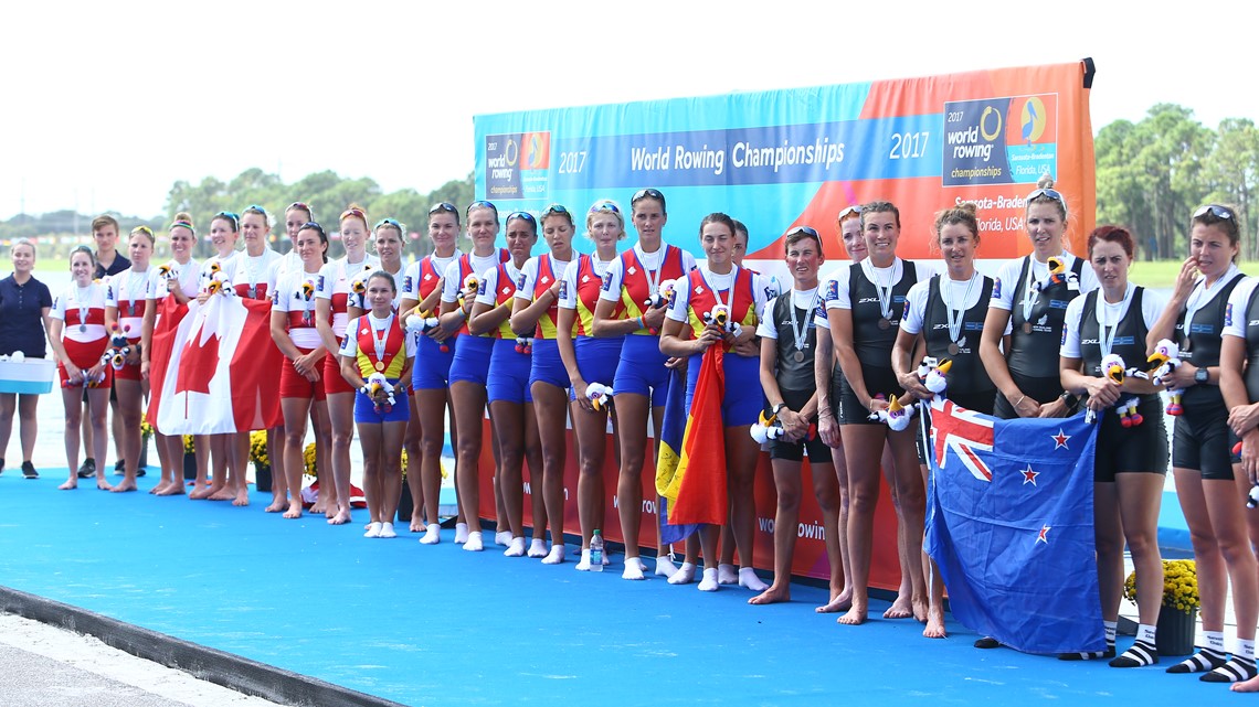Silver for Canadian women's eight at World Rowing Championships Team