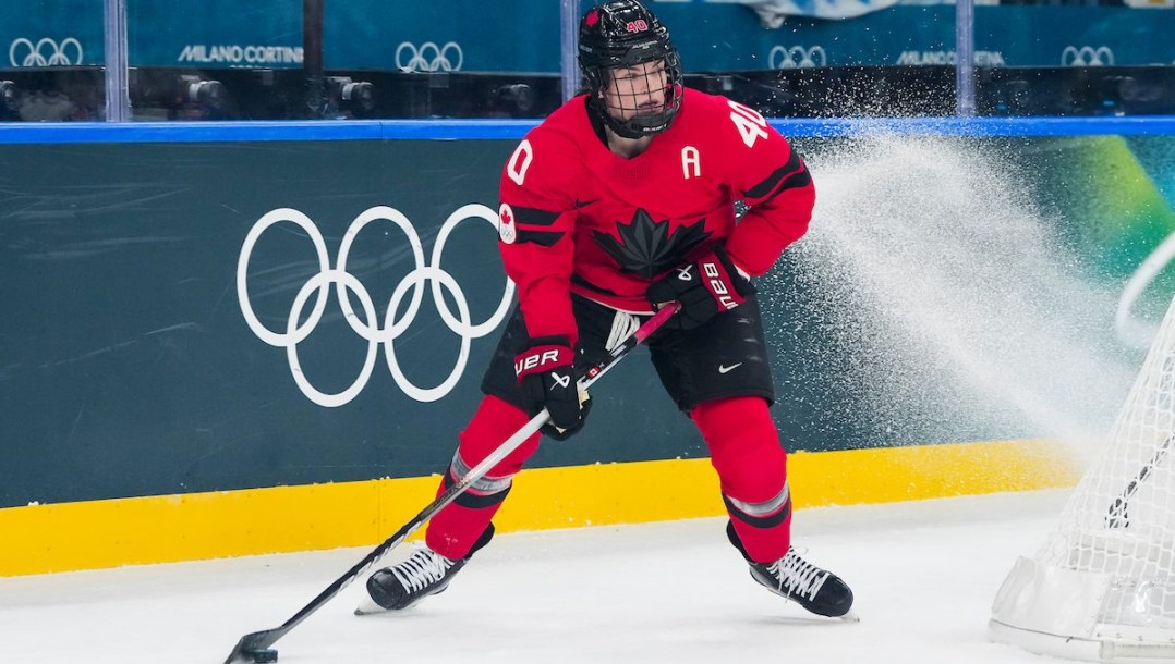 Blayre Turnbull competes in ice hockey.