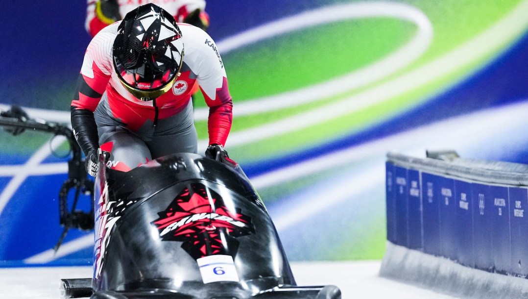 Melissa Lotholz competes in bobsleigh.