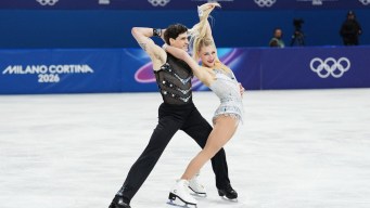 Piper Gilles competes in figure skating.