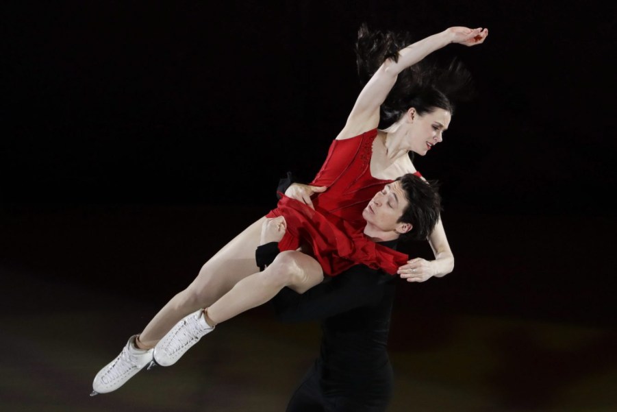Team Canada Tessa Virtue and Scott Moir Tessa Virtue and Scott Moir of Canada perform during the figure skating exhibition gala in the Gangneung Ice Arena at the 2018 Winter Olympics in Gangneung, South Korea, Sunday, Feb. 25, 2018. (AP Photo/Felipe Dana)