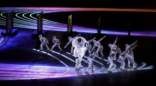 Dancers perform during the closing ceremony of the 2018 Winter Olympics in Pyeongchang, South Korea, Sunday, Feb. 25, 2018. (AP Photo/Michael Probst)