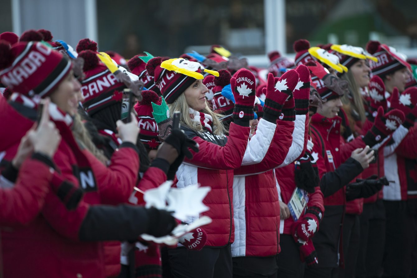 Team Canada cheering