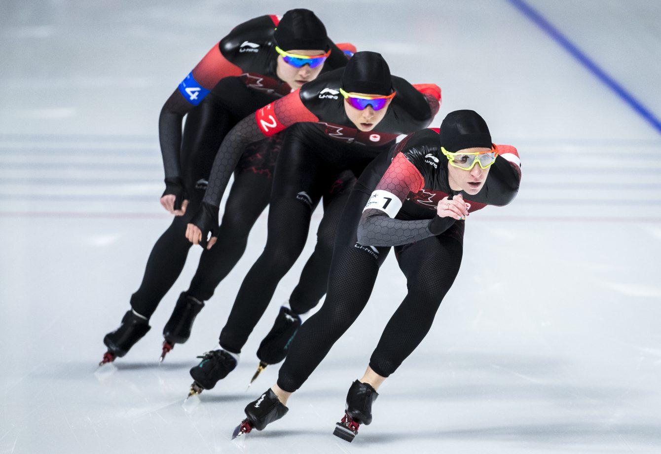 Team Canada Ivanie Blondin Keri Morrison Isabelle Weidemann PyeongChang 2018