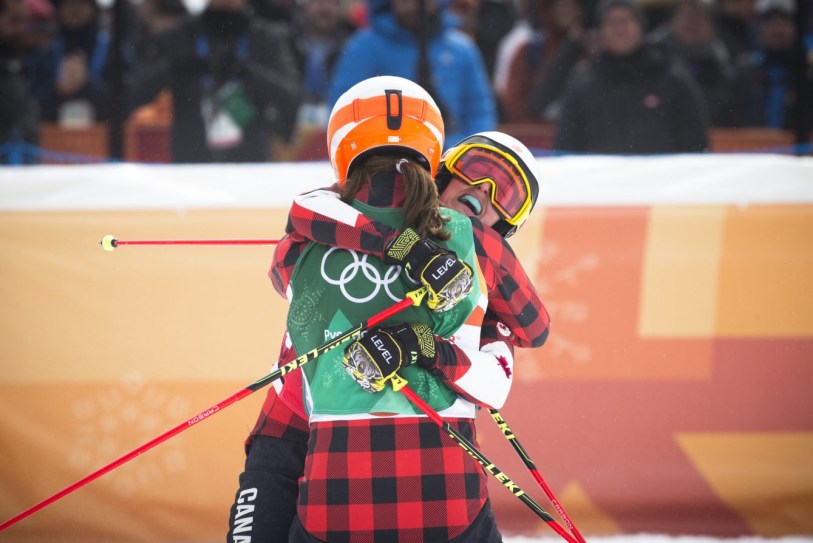 Team Canada's Kelsey Serwa wins Gold in the Ladies Ski Cross at Phoenix Snow Park during the PyeongChang 2018 Olympic Winter Games in Bokwang, South Korea, Friday, February 23, 2018. COC – David Jackson