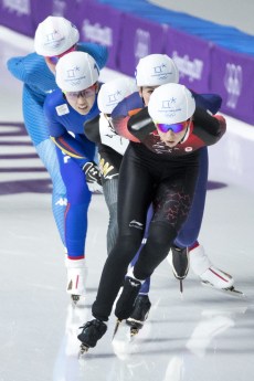 Team Canada's Keri Morrison in the semifinals heat for the Ladies Mass Start Speed Skating Event at the Gangneung Oval during the PyeongChang 2018 Olympic Winter Games in Pyeongchang, South Korea, Saturday, February 24, 2018. COC – David Jackson