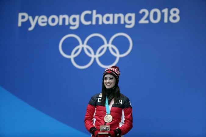 DAJ_4544 Canada's Kaetlyn Osmond receives her figure skating bronze medal at the PyeongChang 2018 Olympic Winter Games in Korea, Friday, February 23, 2018. THE CANADIAN PRESS/HO - COC Ð David Jackson