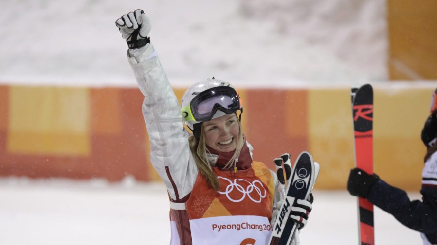 Justine Dufour-Lapointe after finishing second in women's moguls at PyeongChang 2018 on February 11, 2018. Photo: Jason Ransom/COC