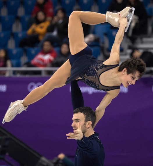 Canada's Meagan Duhamel and Eric Radford compete in the pairs skating short program at the PyeongChang 2018 Olympic Winter Games in Korea, Wednesday, February 14, 2018. THE CANADIAN PRESS/HO - COC Ð Jason Ransom