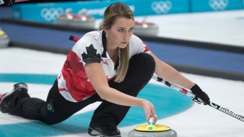 Emma Miskew pushes out of the hack