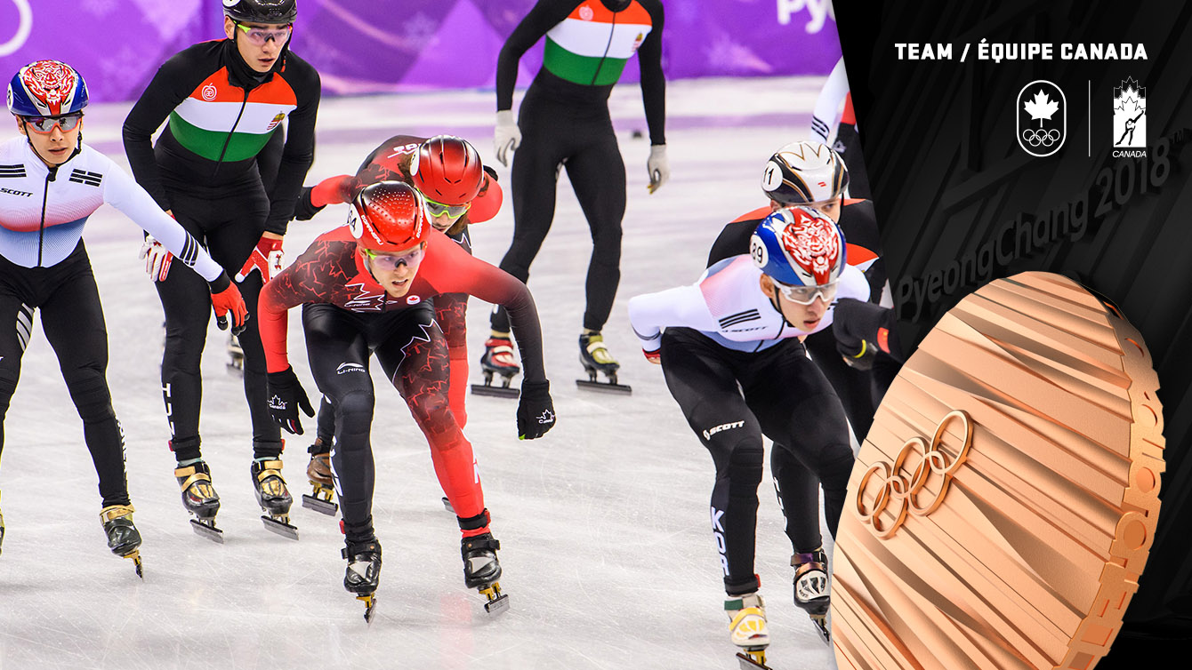 Canadian short track speed skaters capture bronze in men's 5000m relay -  Team Canada - Official Olympic Team Website