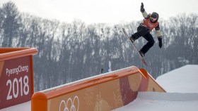 Mark McMorris competing in PyeongChang