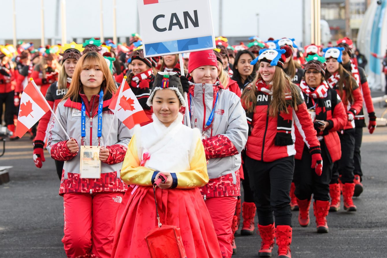 Nations walking during a parade