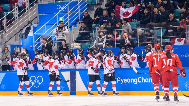 Team Canada Olympic Athletes from Russia Women's Ice Hockey PyeongChang 2018