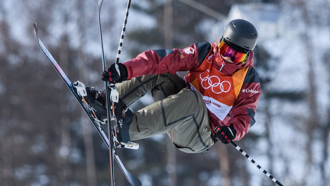Cassie Sharpe in the middle of a race