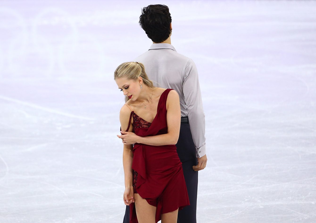 Kaitlyn Weaver and Andrew Poje of Canada compete in the Figure Skating Ice Dance Free Program at the Gangneung Ice Arena during the PyeongChang 2018 Olympic Winter Games in PyeongChang, South Korea on February 20, 2018. (Photo by Vaughn Ridley/COC)