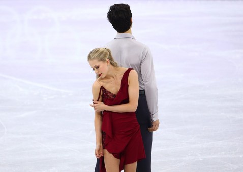 Kaitlyn Weaver and Andrew Poje of Canada compete in the Figure Skating Ice Dance Free Program at the Gangneung Ice Arena during the PyeongChang 2018 Olympic Winter Games in PyeongChang, South Korea on February 20, 2018. (Photo by Vaughn Ridley/COC)