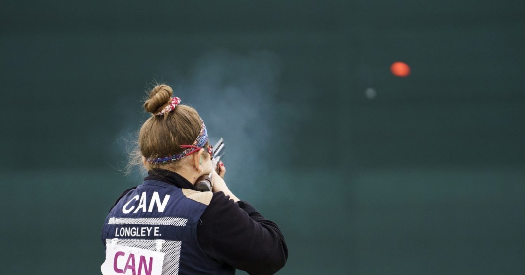 Elizabeth Longley competes in women’s trap shooting