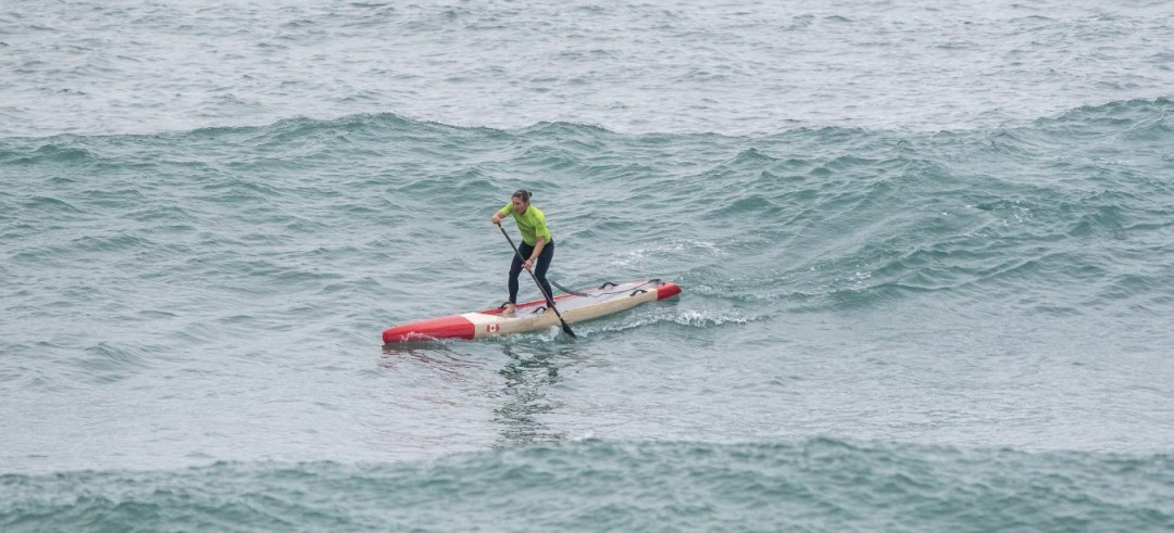 Lina Augaitis competing in SUP race