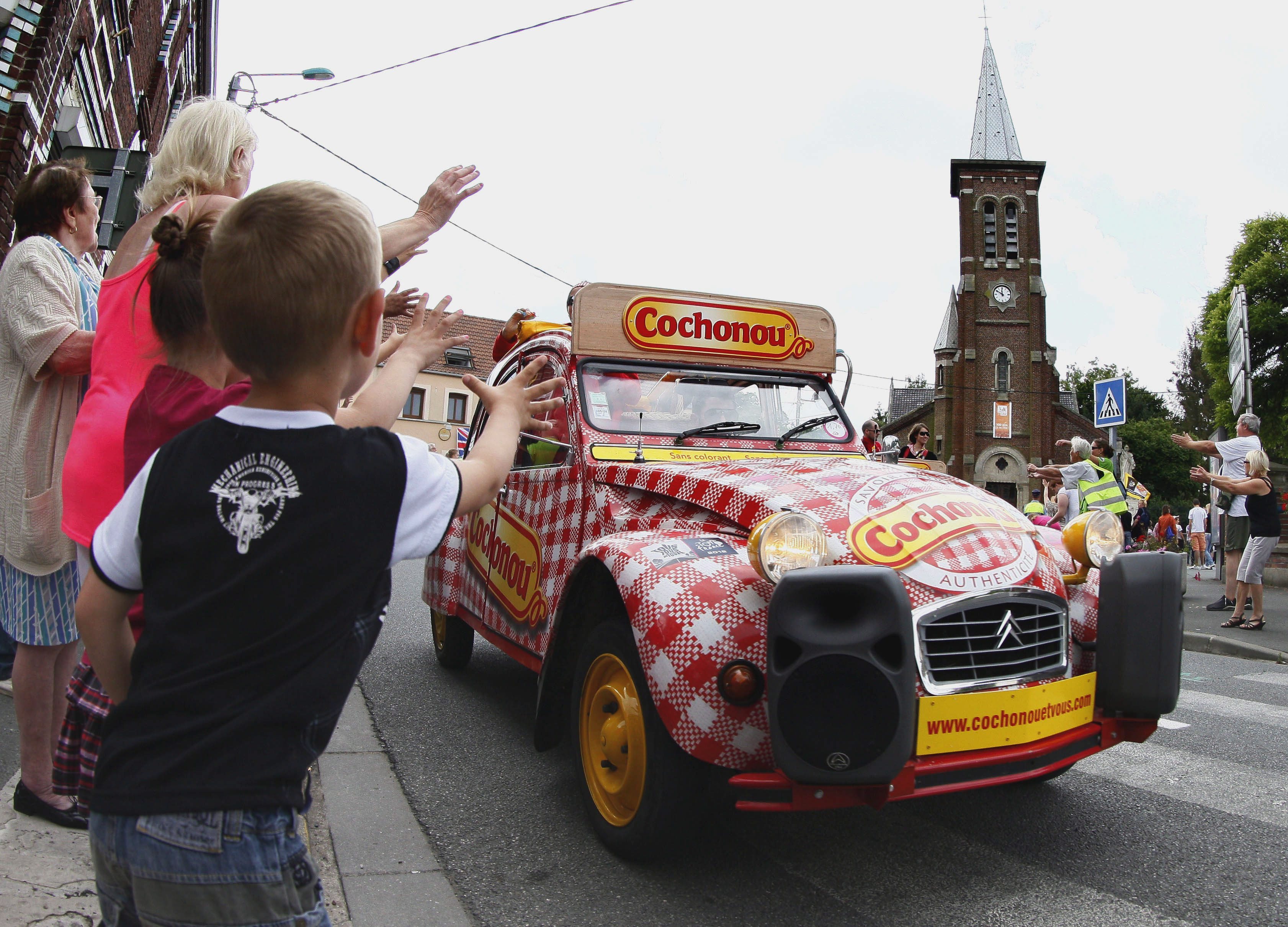 Advertising caravan at Tour de France