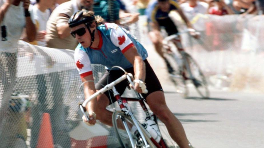 Steve Bauer on bicycle