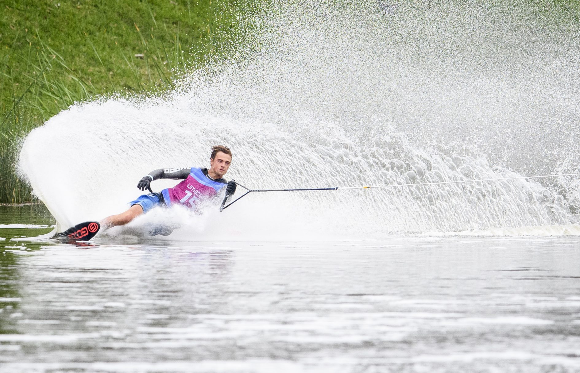 man on waterskis