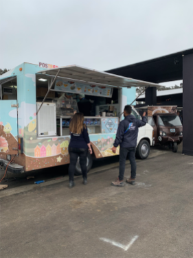 Food truck near the welcoming ceremony in Lima, Peru.