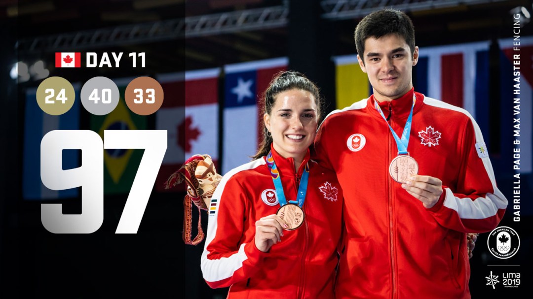 Lima Day 11 Recap, athletes pose with medals