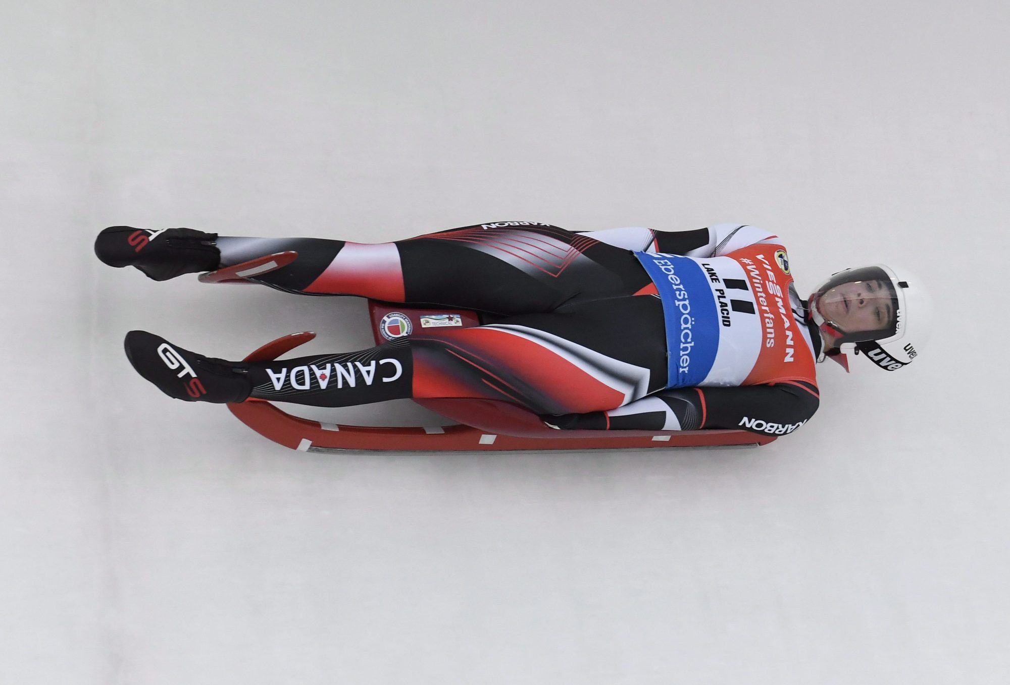 Kimberley McRae competes in luge