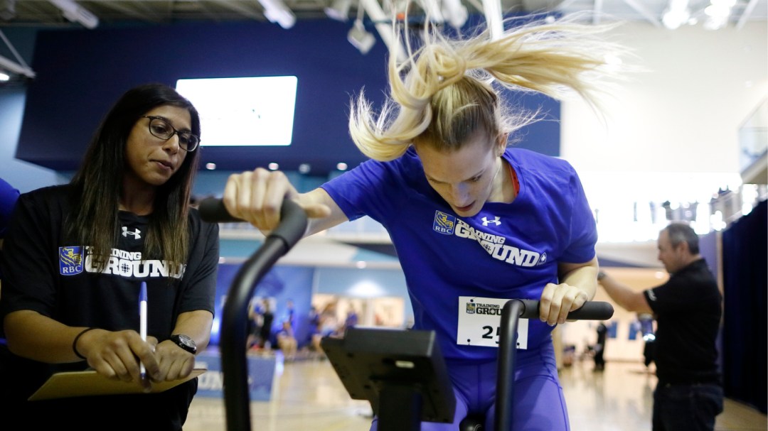 Canadian Olympian training at RBC event