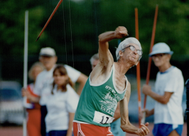 Ian Hume participating in javelin