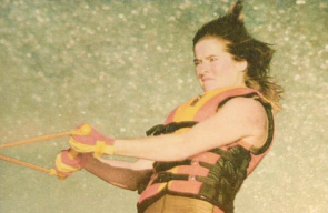 Judy McClintock water skiing