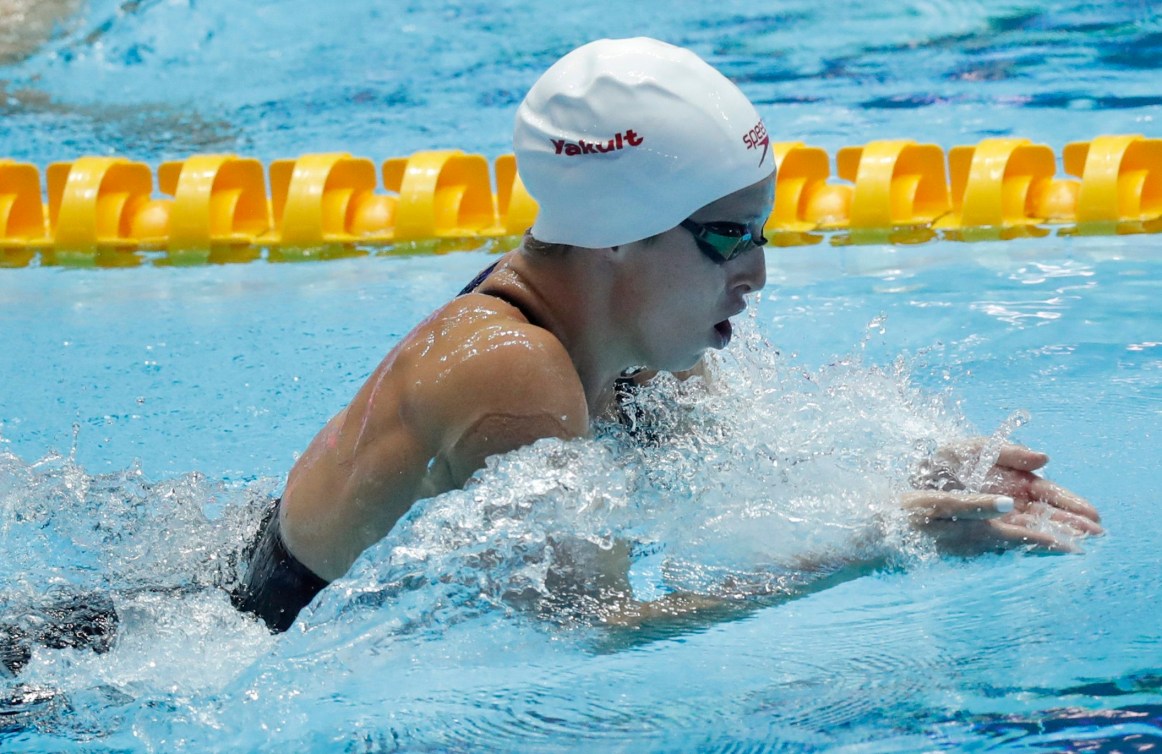 Sydney Pickrem mid-race