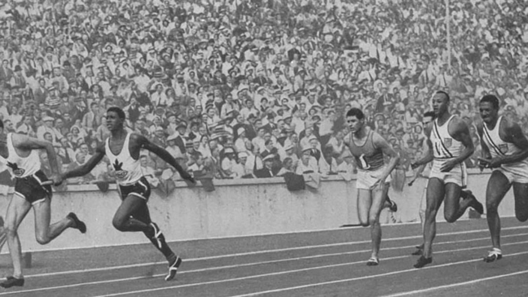 Sam Richardson, left, competing for Canada at Berlin 1936