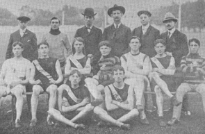 William Halpenny, bottom right, with the 1904 Maritime Champion Abegweit Track and Field Team.