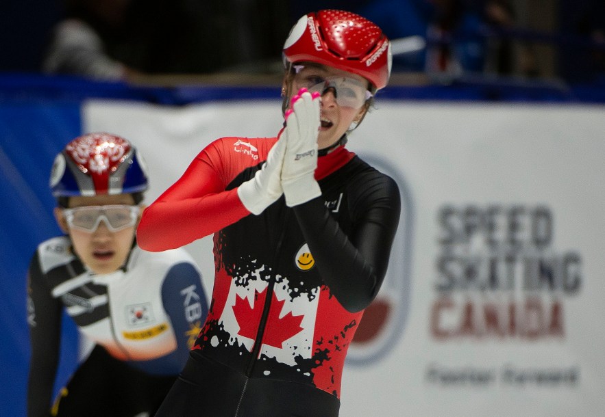 Kim Boutin celebrates