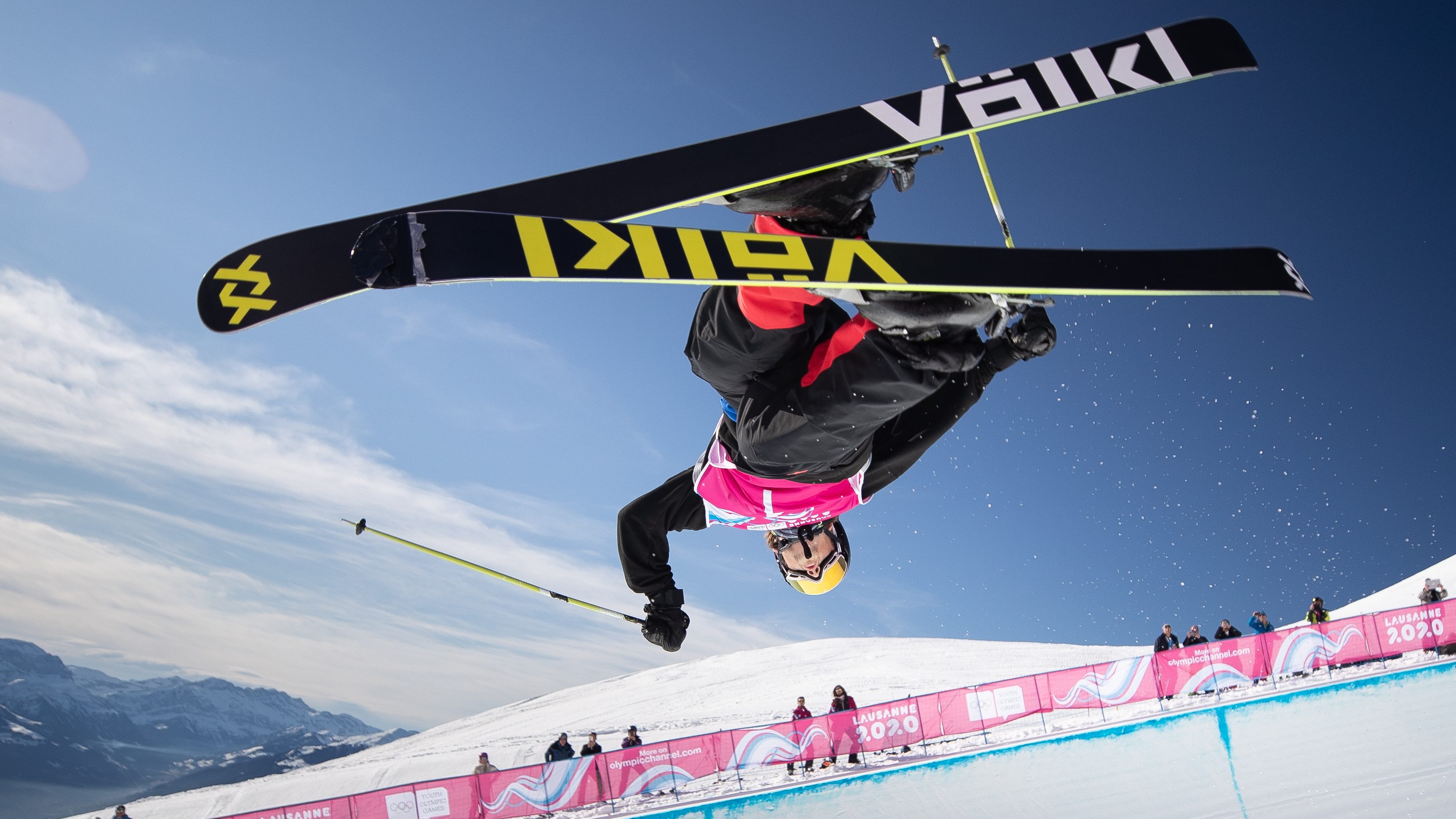 Andrew Longino performs a trick in the halfpipe