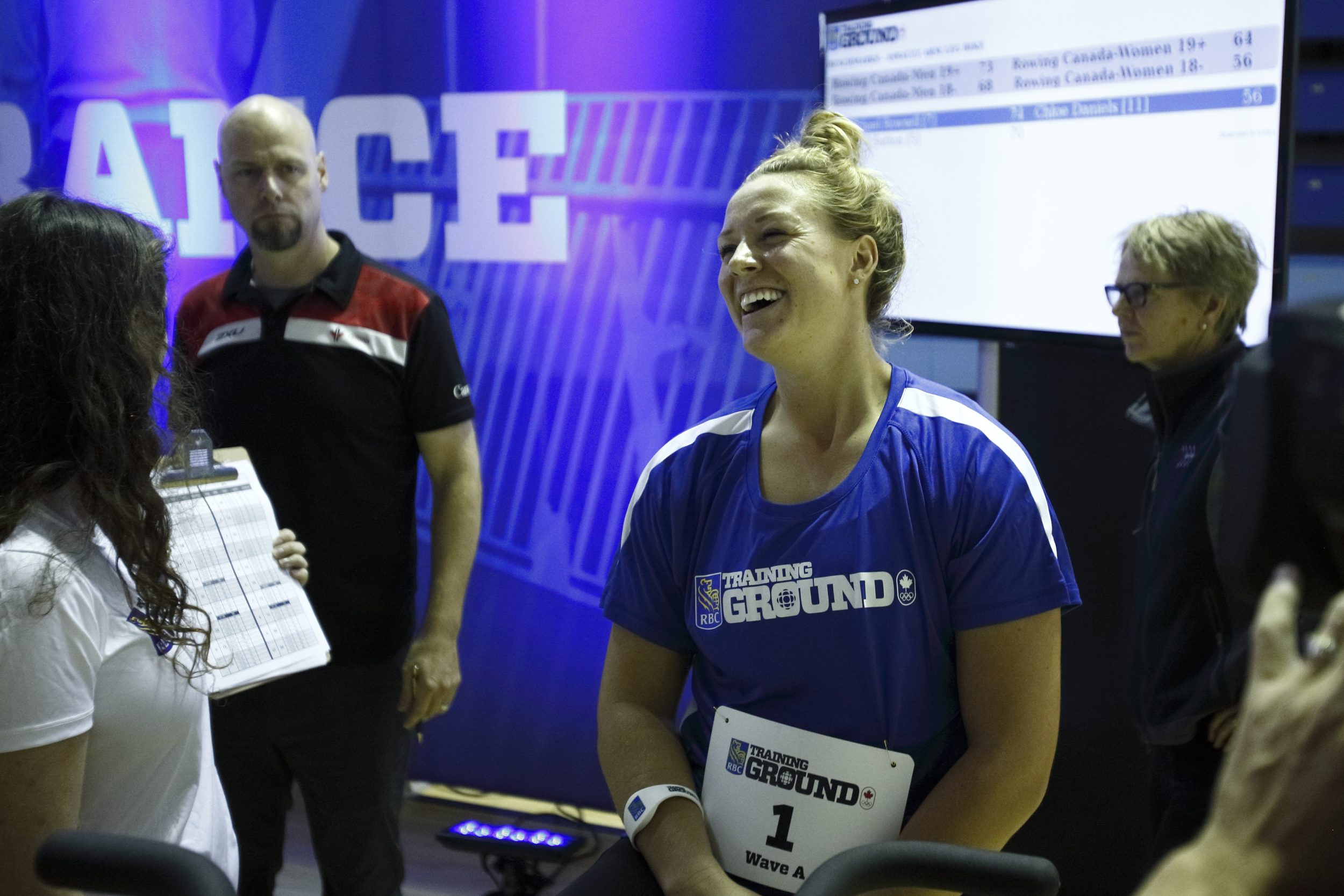 Kelsey Mitchell smiles during RBC Training Ground